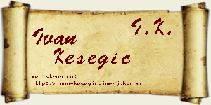 Ivan Kesegić vizit kartica